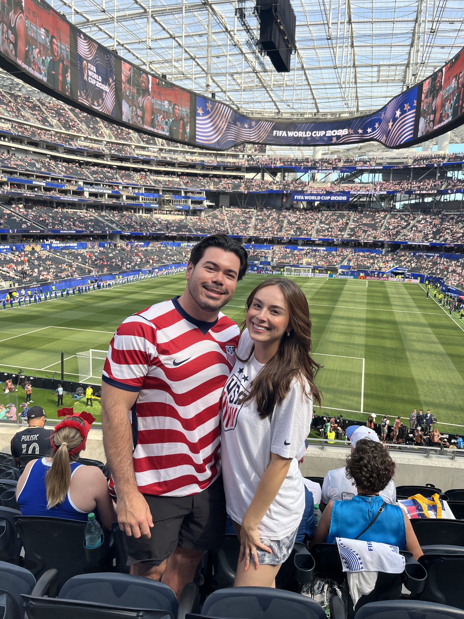 Carlie and David at the World Cup